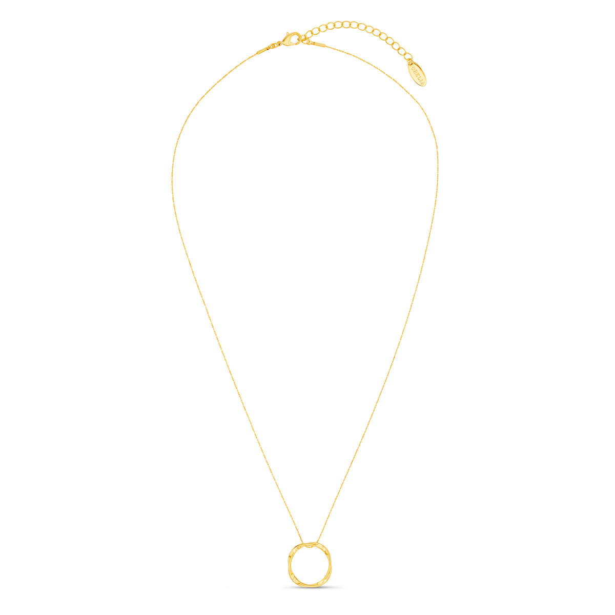Orelia London Open Circle Mid Length Necklace - Gold