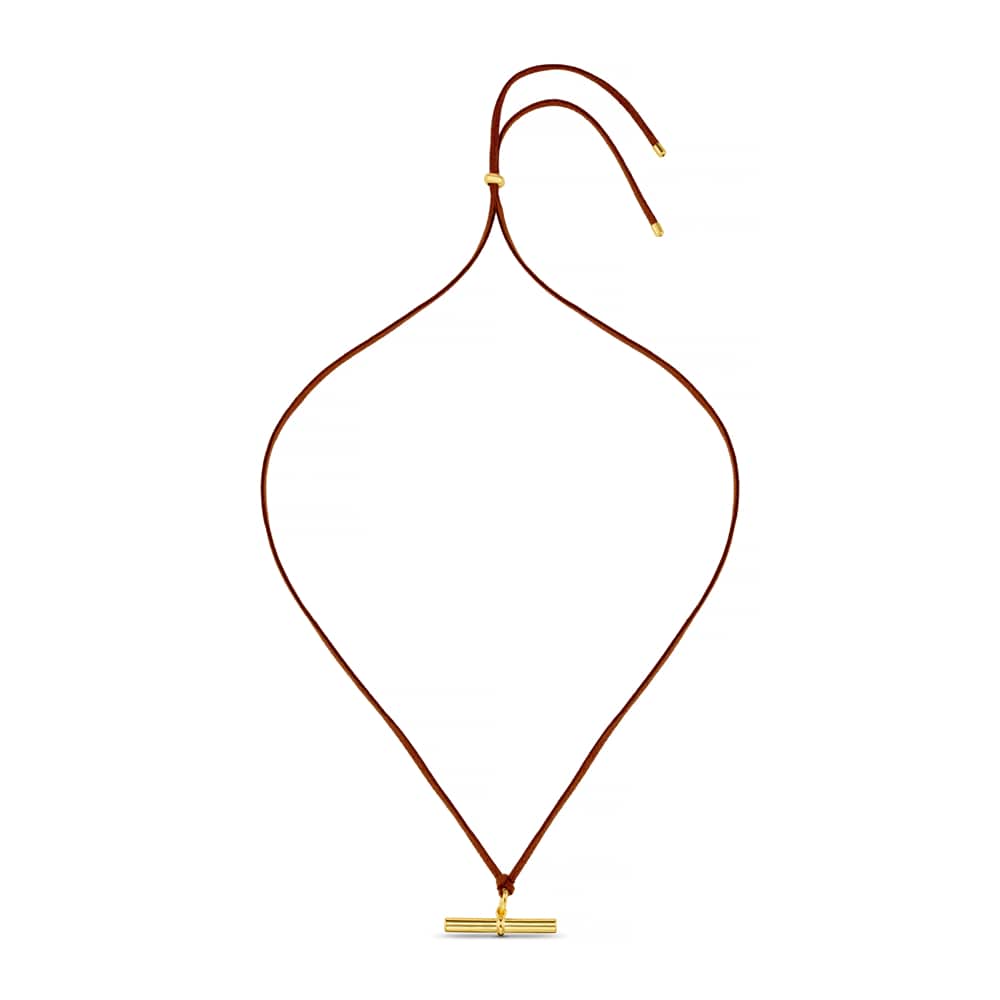 Statement T-Bar Adjustable Cord Necklace