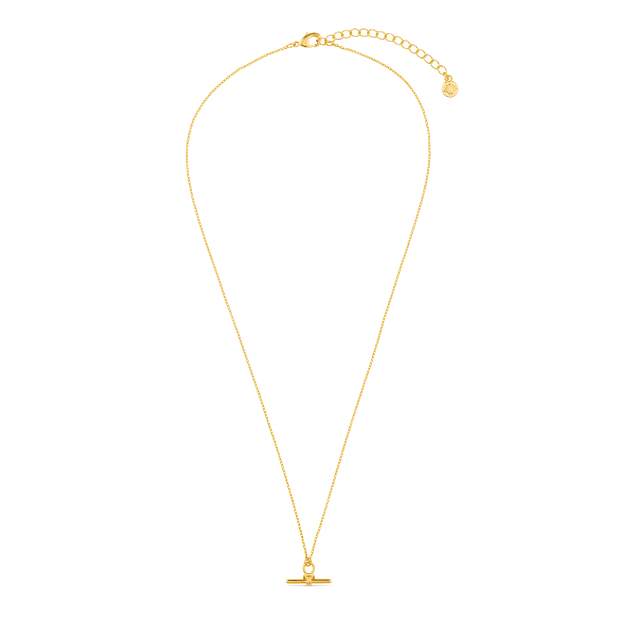 Orelia London Dainty T-Bar Knot Necklace - Gold