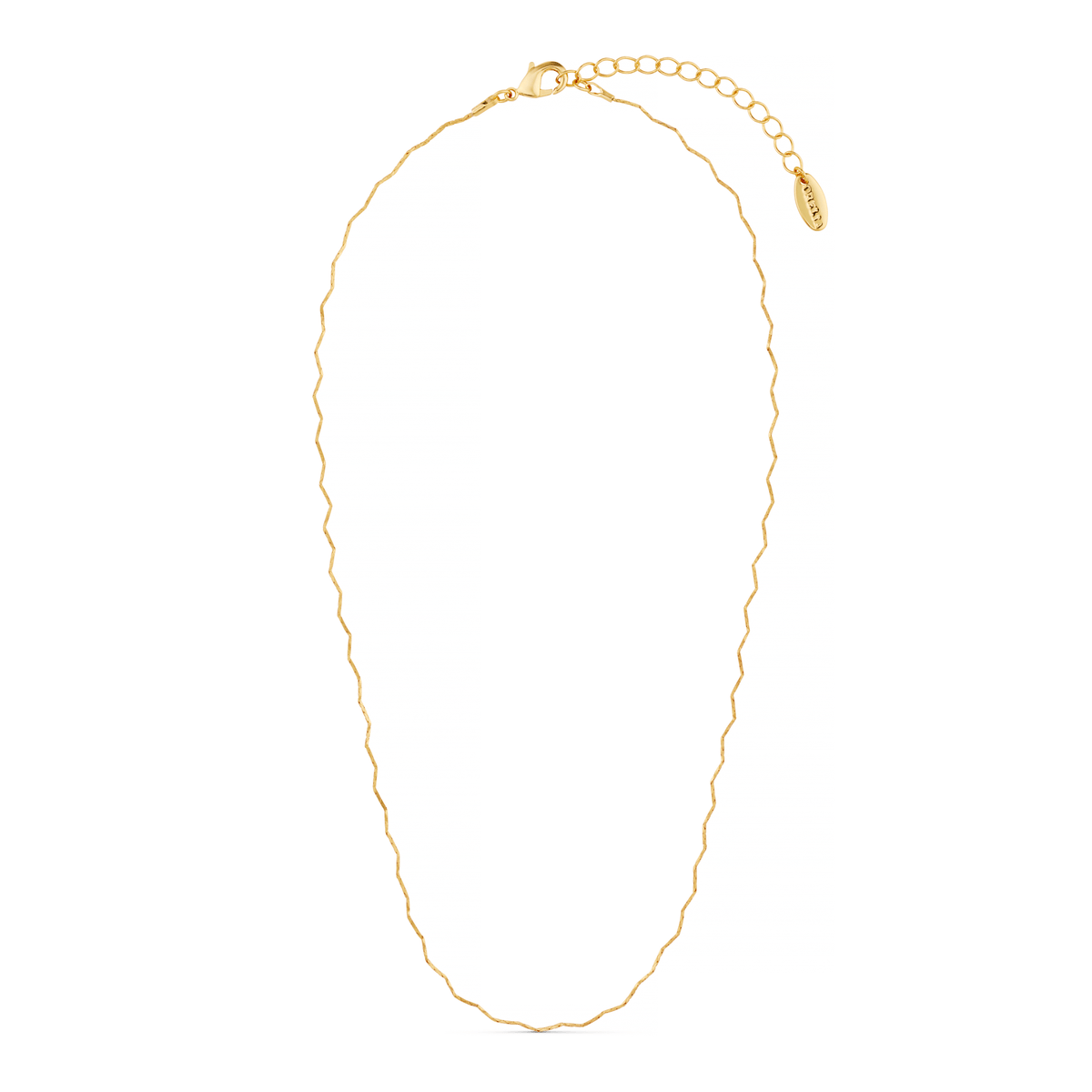 Orelia London Fine Short Wave Chain Necklace - Gold