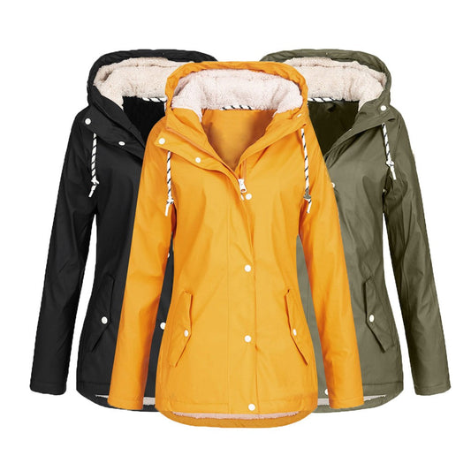 Women’s Fleece-Lined Hooded Winter Outdoor Sports Jacket