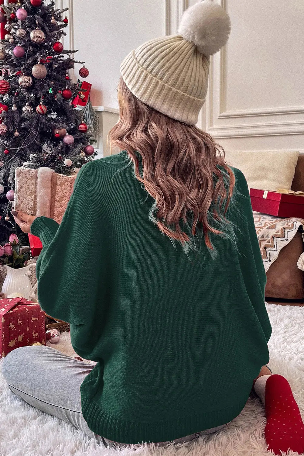 Christmas Stylish High Neck Sweater