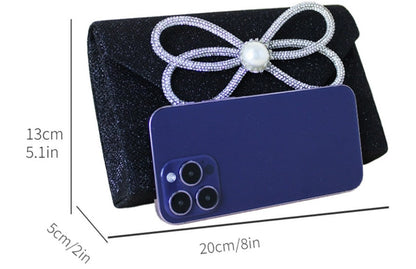 Crystal Bow Evening Clutch Bag