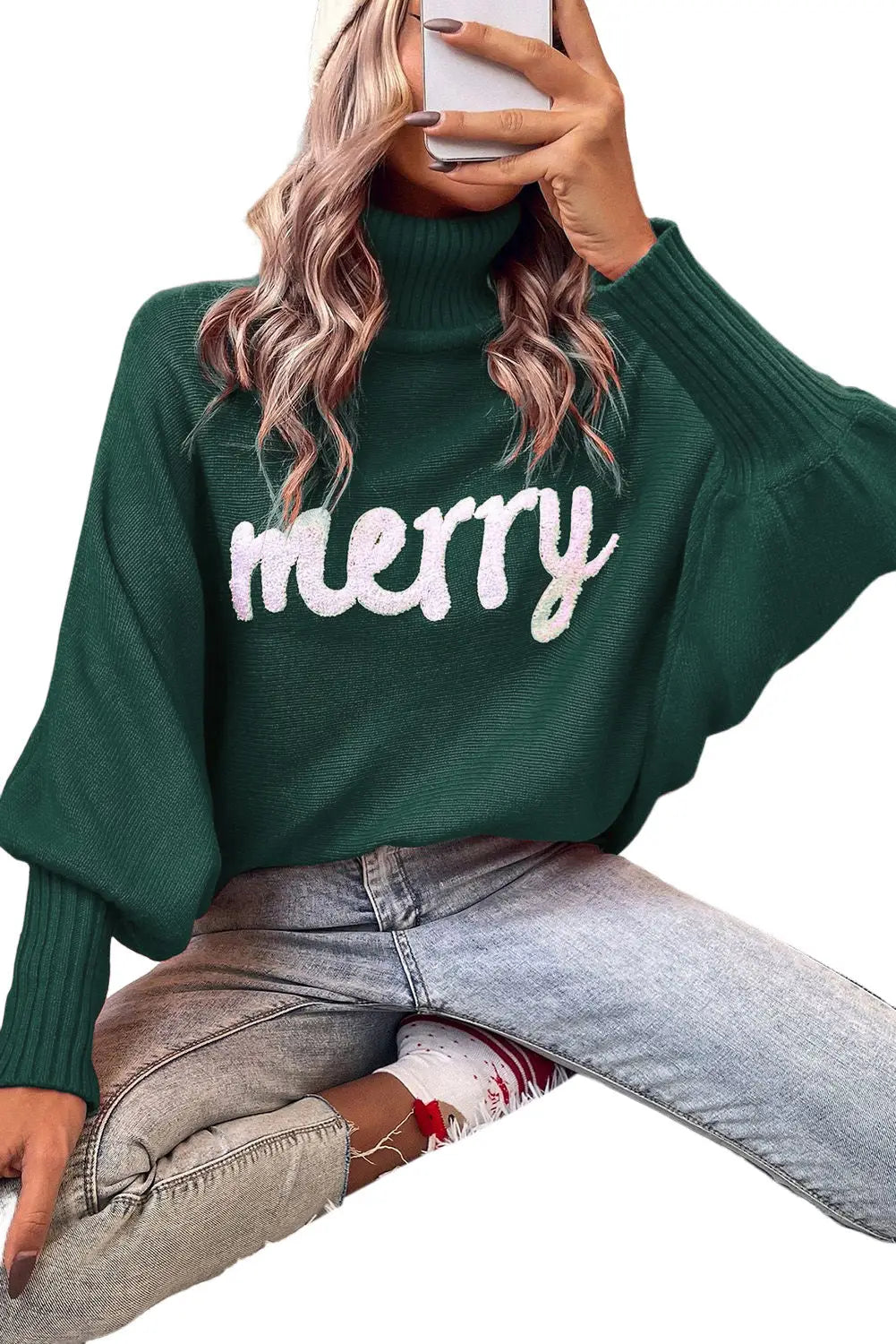 Christmas Stylish High Neck Sweater