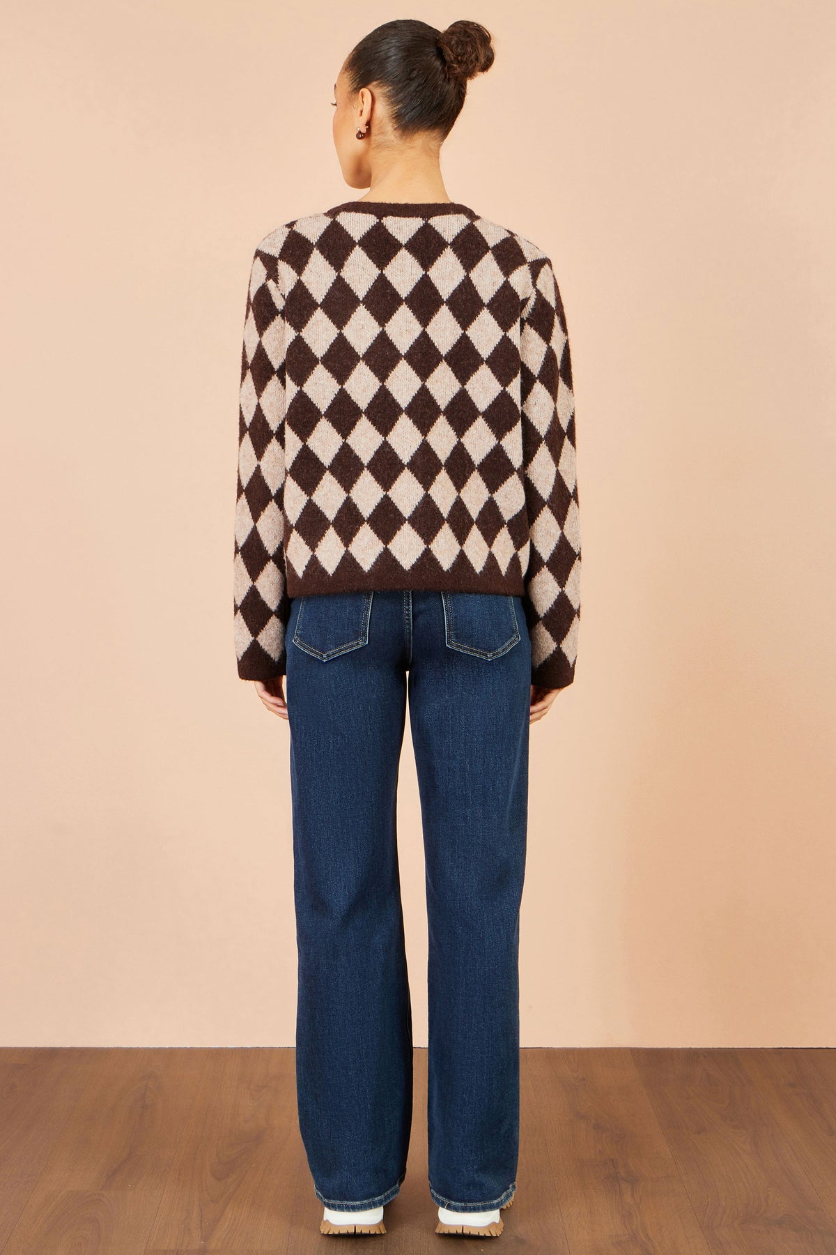 Brown Argyll Knit Cardigan