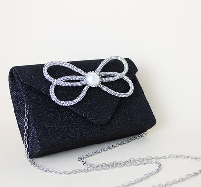 Crystal Bow Evening Clutch Bag