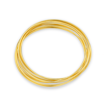 Fine Multi Interlocking Bangles – Gold by Orelia London