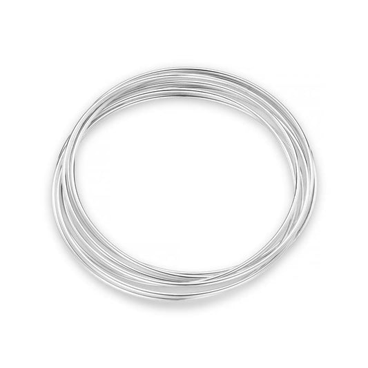 Orelia London Fine Multi Interlocking Bangles - Silver