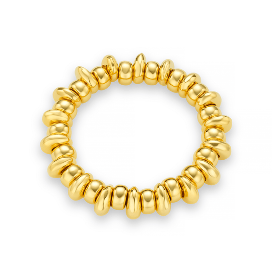 Orelia London Polished Metal Nugget Stretch Bracelet