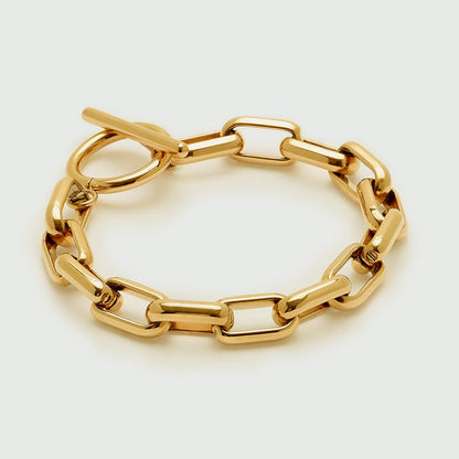 Orelia London LUXE Rectangle Link T-Bar Bracelet - Gold