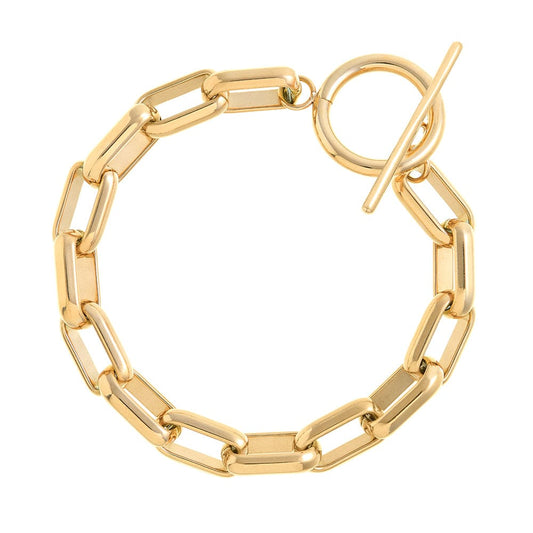 Orelia London LUXE Rectangle Link T-Bar Bracelet - Gold