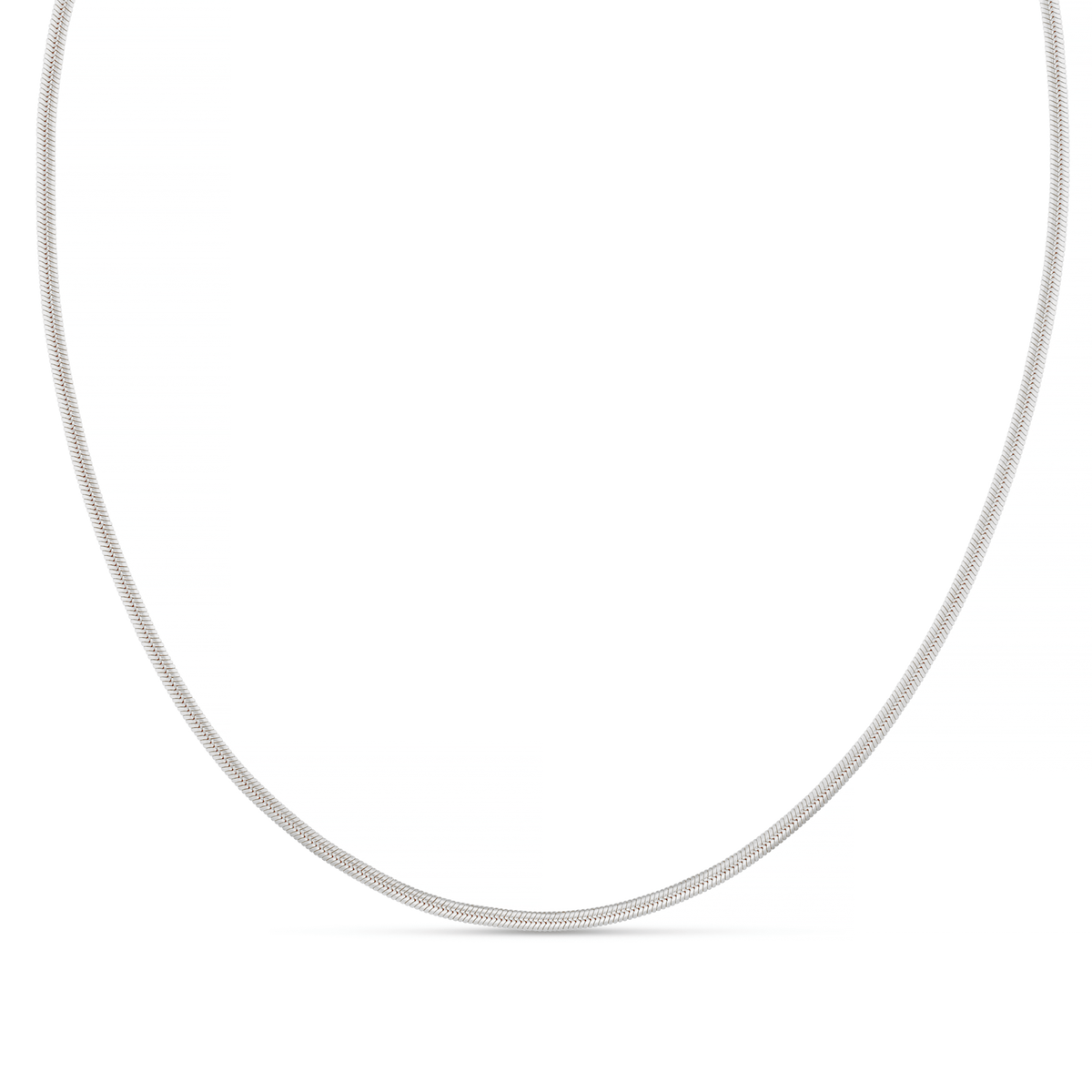 LUXE Flat Snake Chain Necklace-Silver by Orelia London