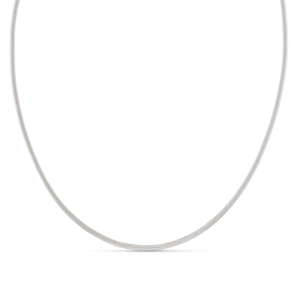 LUXE Flat Snake Chain Necklace-Silver by Orelia London