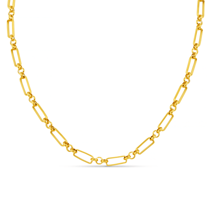 Orelia London LUXE Rectangular Open Link Chain Necklace