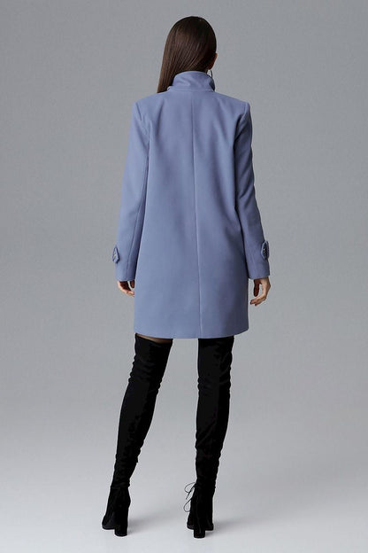 Double-Breasted Kimono Sleeve Coat