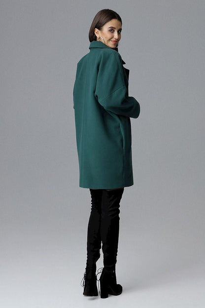 Double-Breasted Kimono Sleeve Coat