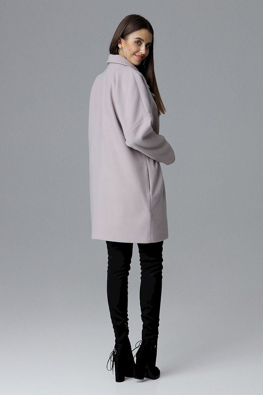 Double-Breasted Kimono Sleeve Coat