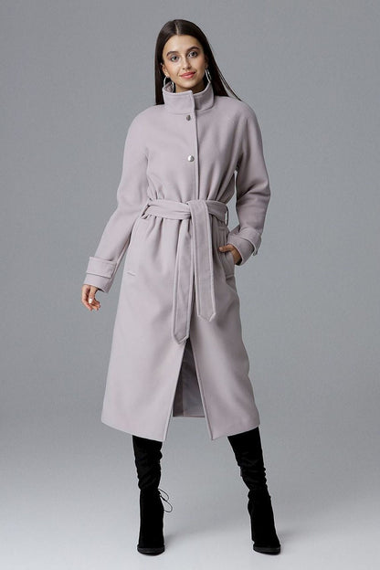 Trendy Belted Longline Single-Breasted Coat