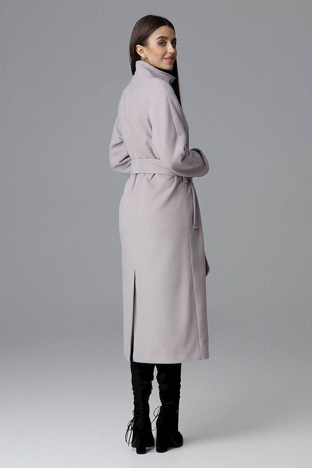 Trendy Belted Longline Single-Breasted Coat