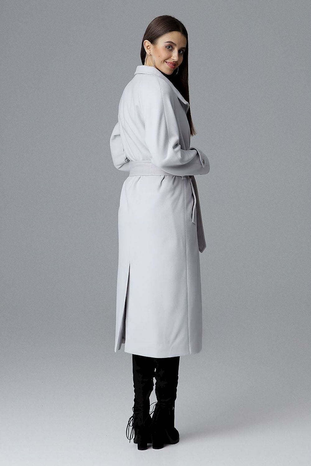 Trendy Belted Longline Single-Breasted Coat