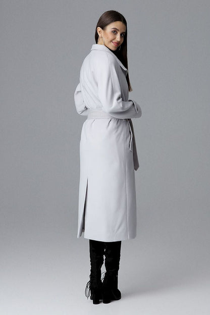 Trendy Belted Longline Single-Breasted Coat