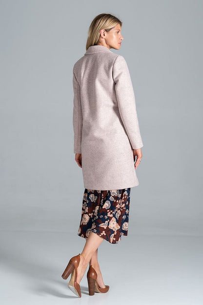 Belted Double-Breasted Knee-Length Coat