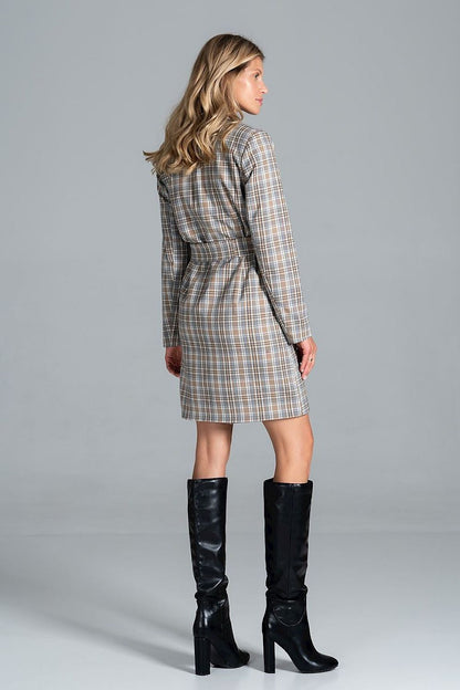 Belted Double-Breasted Knee-Length Coat