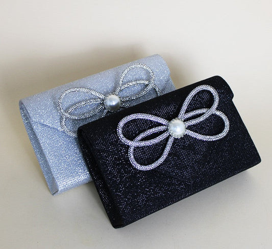 Crystal Bow Evening Clutch Bag