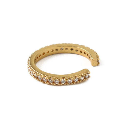 Fine Pavé Ear Cuff - Gold by Orelia London