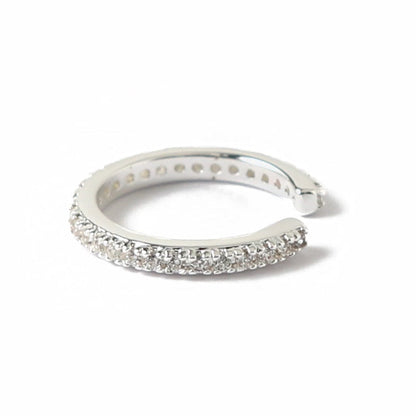 Fine Pavé Ear Cuff – Silver by Orelia London