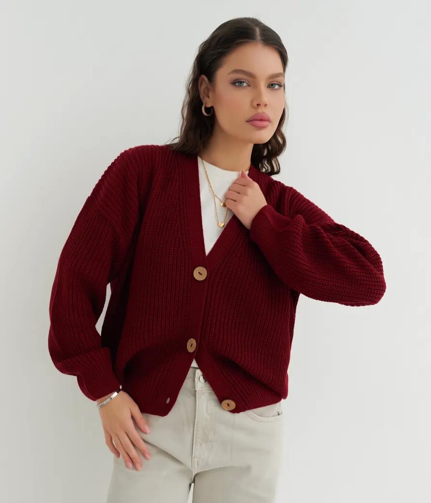 Loose Solid Color Knitted Sweater For Women Idle Style