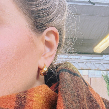 Tapered Crystal Starburst Hoop Earrings by Orelia London