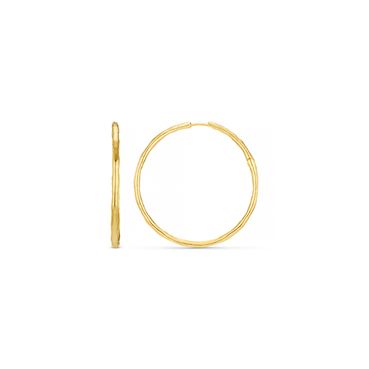 Orelia London Polished Molten Large Hoop Earrings