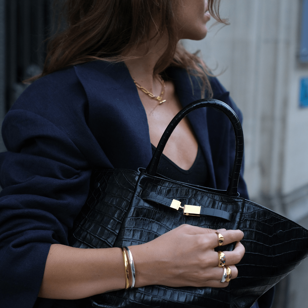 LUXE Domed Bangle - Silver by Orelia London