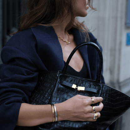 LUXE Domed Bangle - Silver by Orelia London