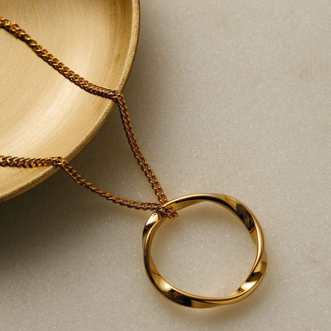 Orelia London Open Circle Mid Length Necklace - Gold