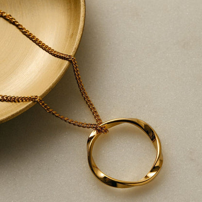 Orelia London Open Circle Mid Length Necklace - Gold