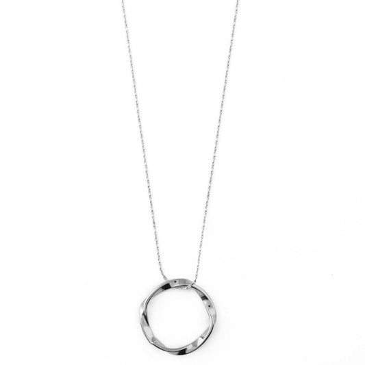 Open Circle Mid-Length Necklace – Silver by Orelia London