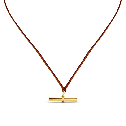 Statement T-Bar Adjustable Cord Necklace