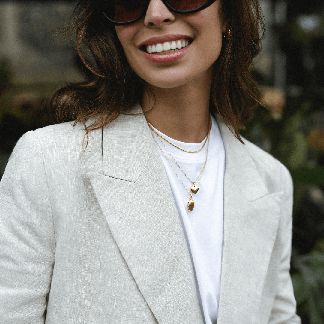 Orelia London LUXE Domed Heart Necklace - Gold