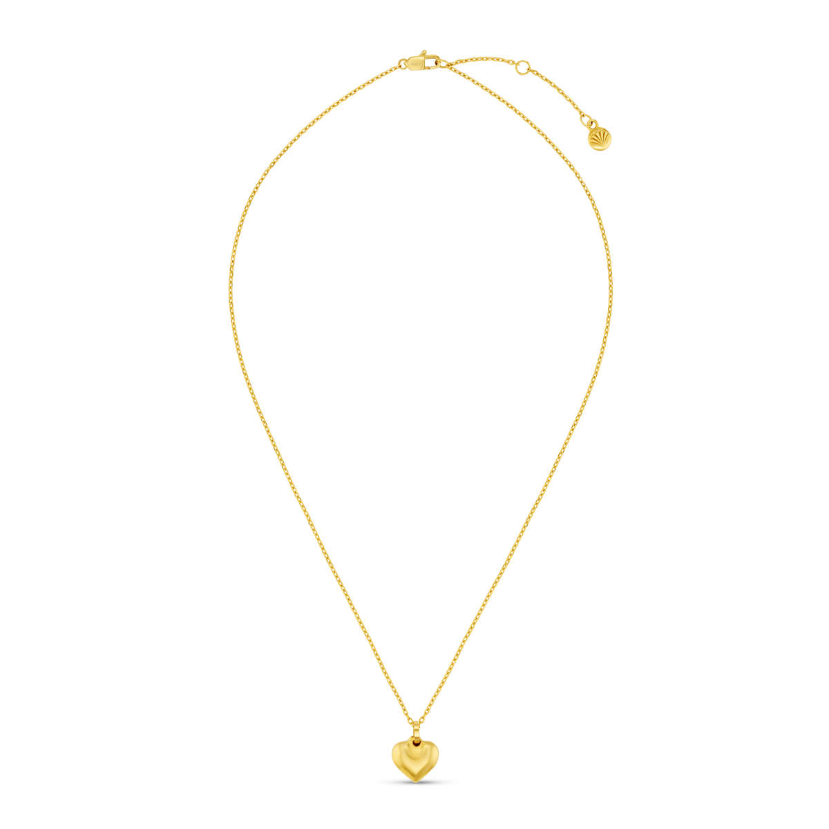 Orelia London LUXE Domed Heart Necklace - Gold