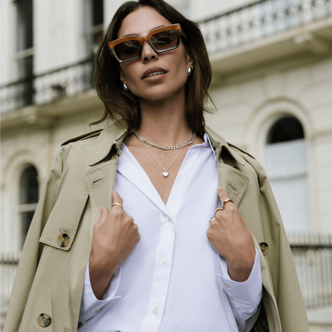 Orelia London LUXE Flat Curb T-Bar Necklace - Silver