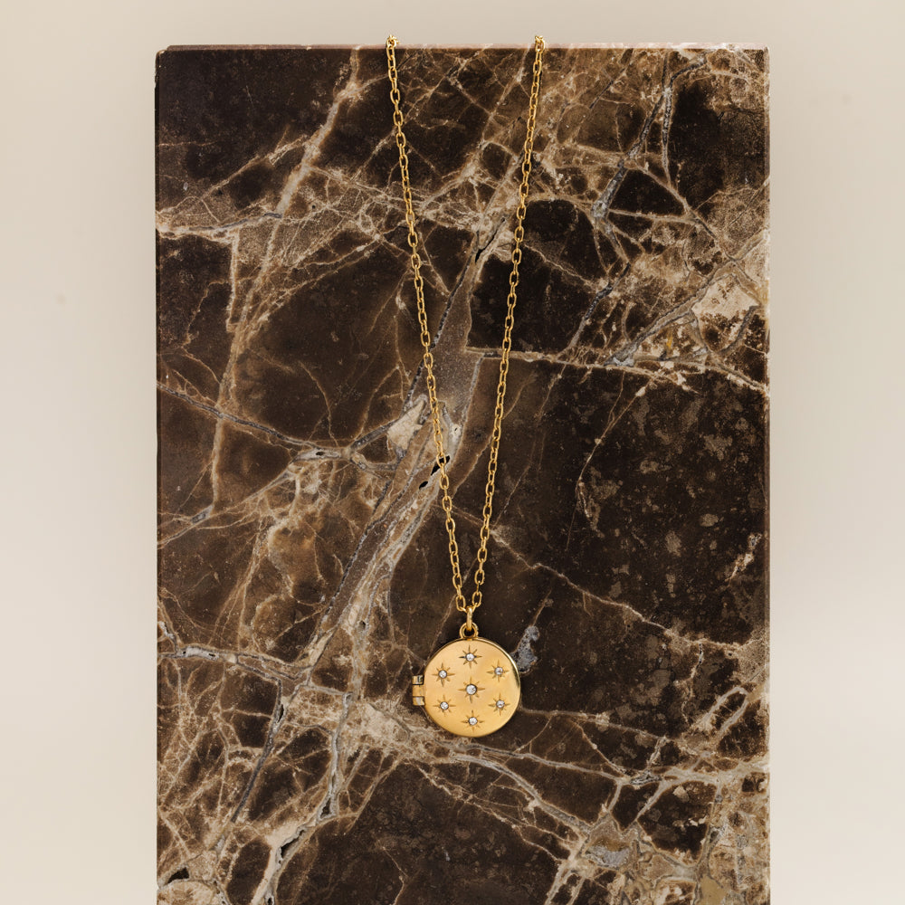 LUXE Starburst Locket Necklace by Orelia London