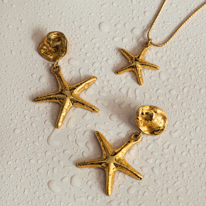 LUXE Starfish Charm Necklace by Orelia London