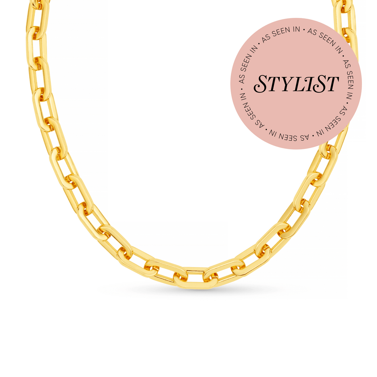 Orelia London Chunky Large Link Chain Necklace - Gold