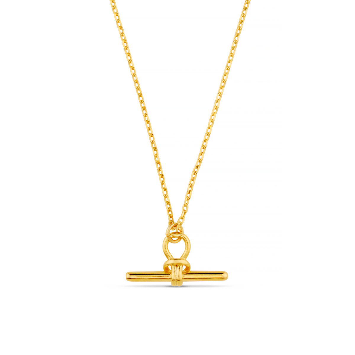 Orelia London Dainty T-Bar Knot Necklace - Gold