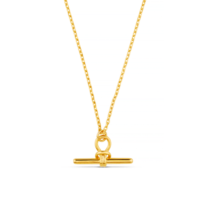 Orelia London Dainty T-Bar Knot Necklace - Gold