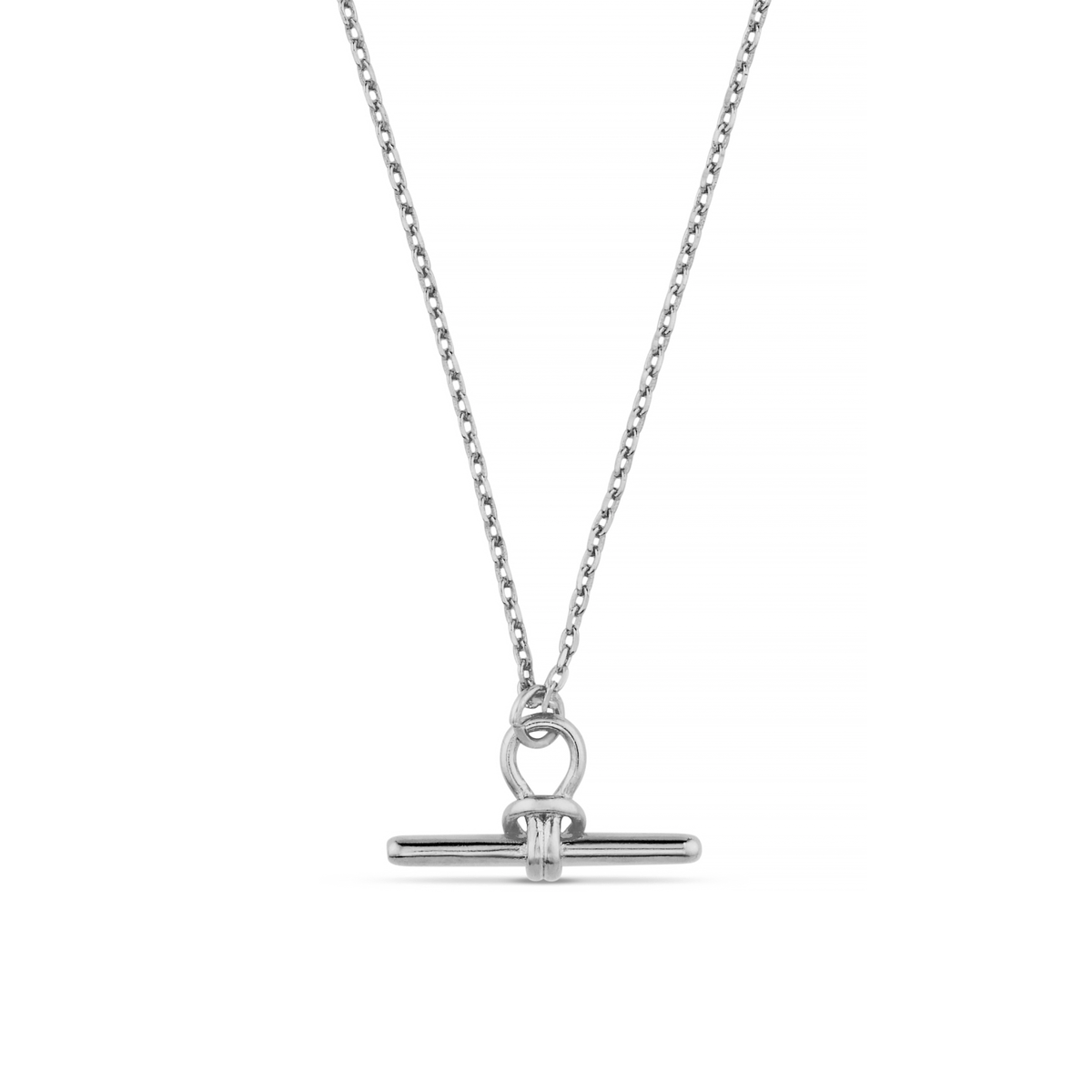 Orelia London Dainty T-Bar Knot Necklace - Silver