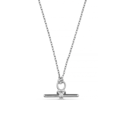Orelia London Dainty T-Bar Knot Necklace - Silver