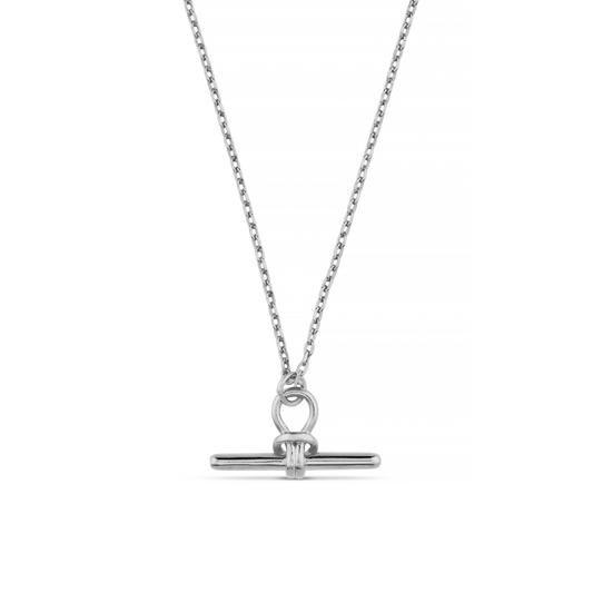 Orelia London Dainty T-Bar Knot Necklace - Silver